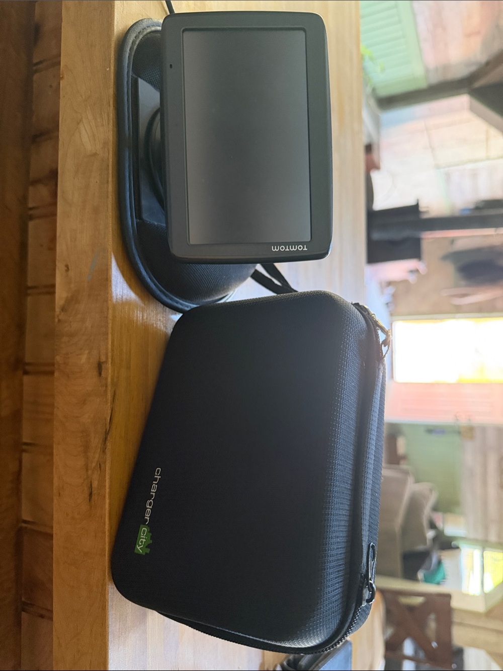 Black GPS Navigation System with Travel Case